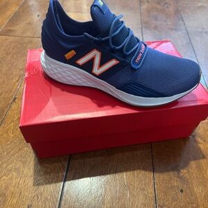 New Balance Kids' Navy and White Sneakers